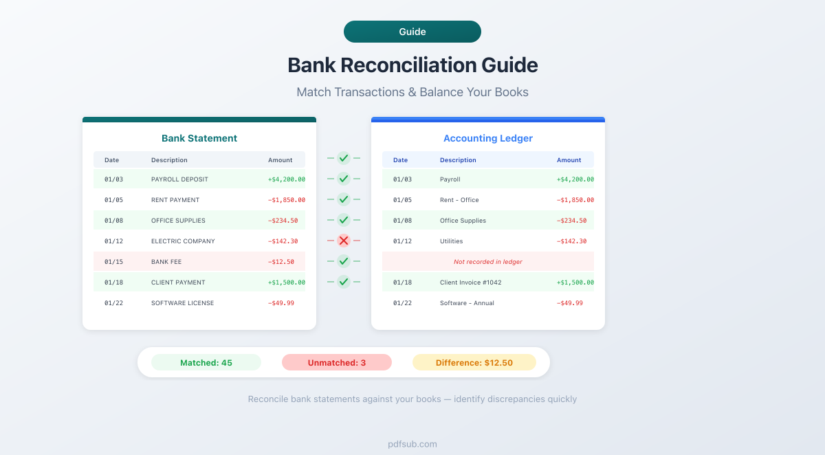 Bank reconciliation guide - manual vs. automated methods for accountants and bookkeepers