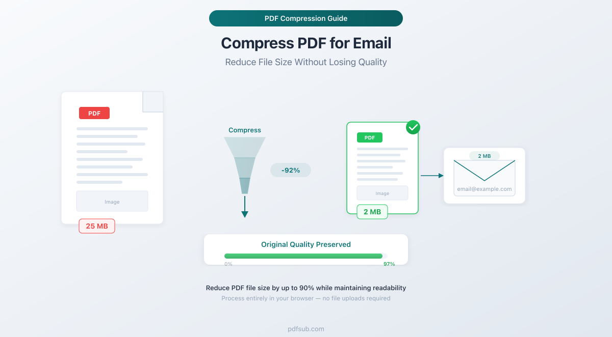 How to compress PDF for email - a guide to reducing PDF file size below the 25MB email limit