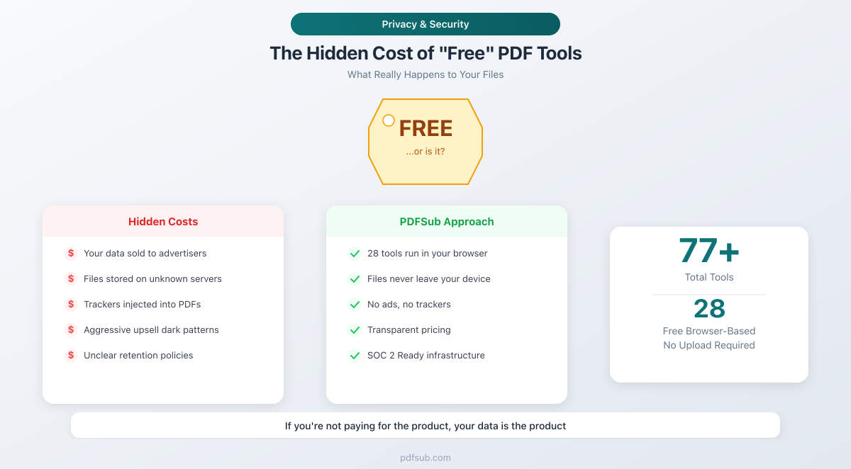 The hidden cost of free PDF tools - what happens to your files