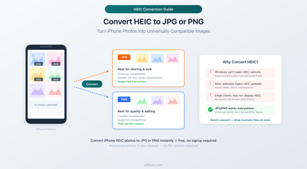 How to convert HEIC to JPG or PNG - turn iPhone photos into universally compatible images
