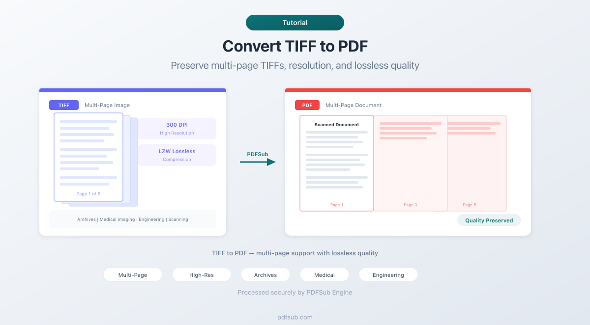 How to convert TIFF to PDF online