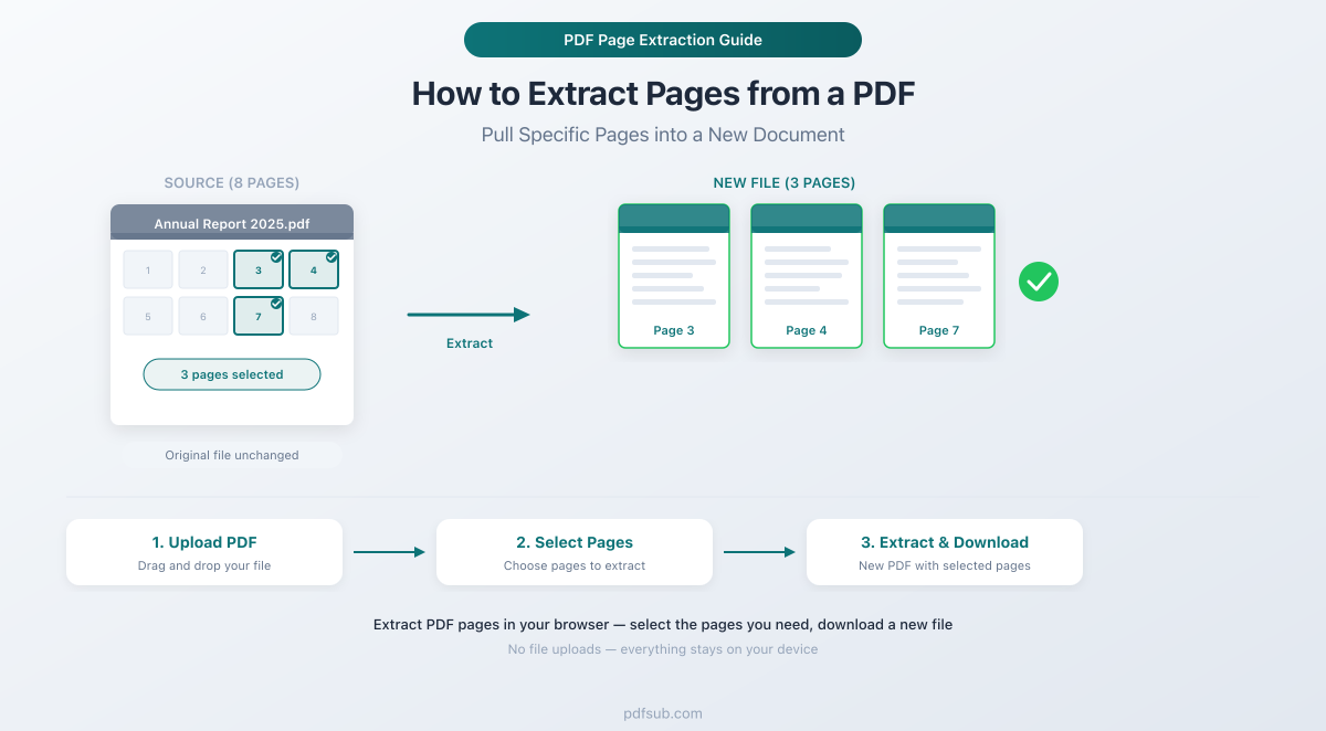 How to extract pages from a PDF - pull specific pages into a new document