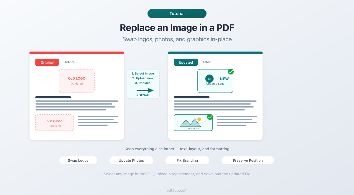 How to replace an image in a PDF online