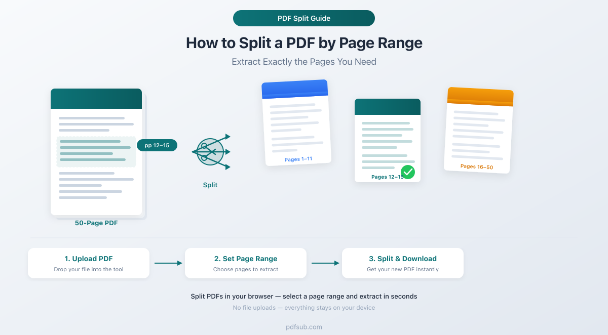 How to split a PDF by page range - extract exactly the pages you need from any PDF document
