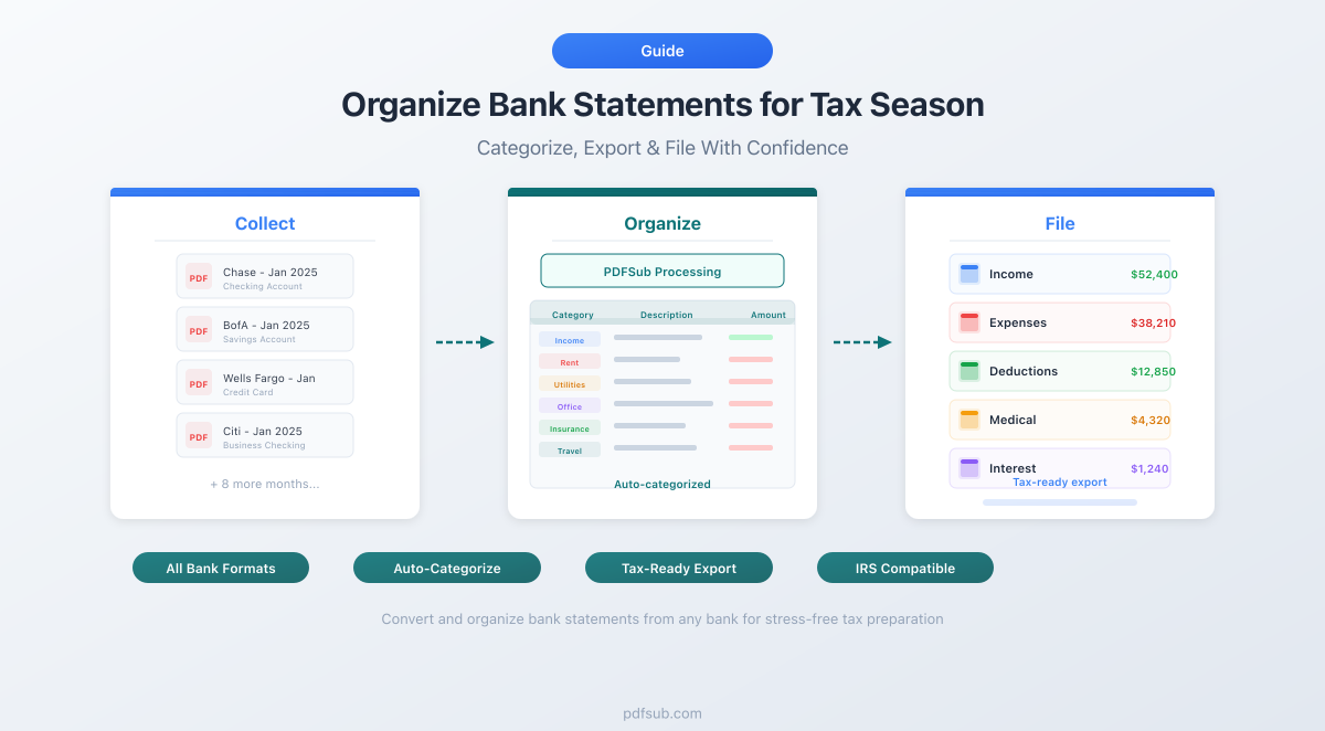 How to organize bank statements for tax season - a step-by-step guide